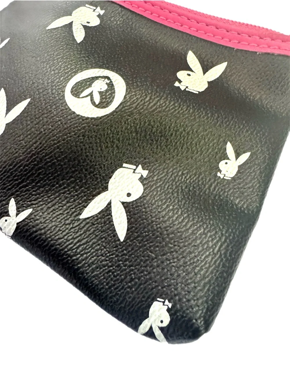 Vintage Black & White Playboy Bunny Monogram Makeup Bag